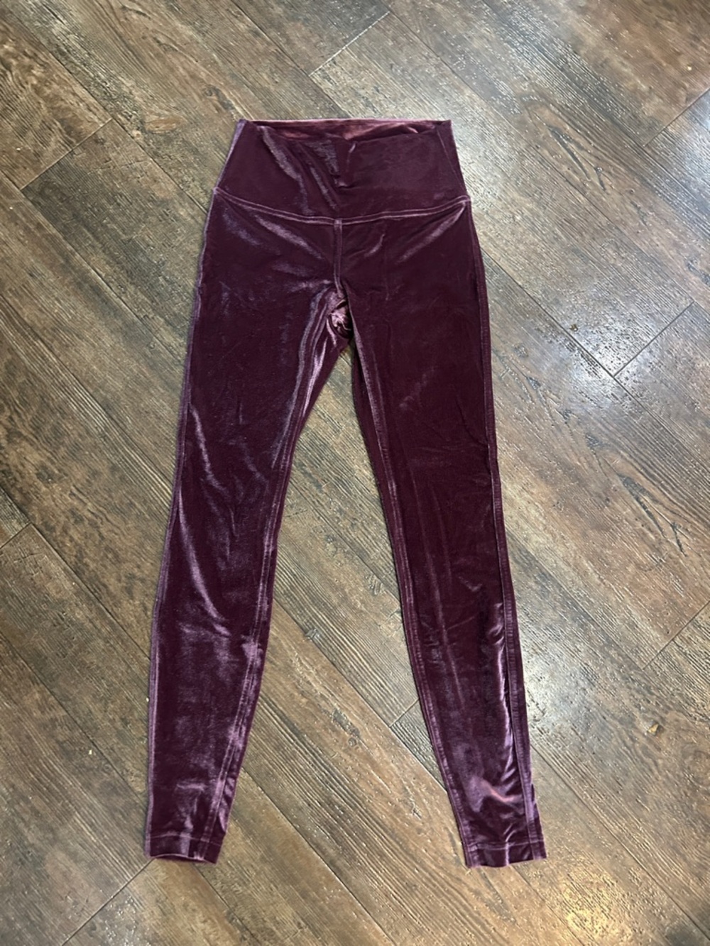 Lululemon velvet High-Waist Leggings in Deep Plum